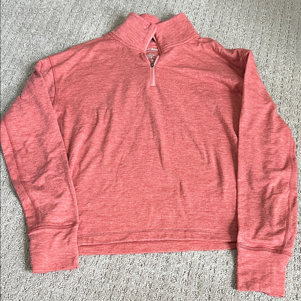 Outdoor Voices Coral Zip Pullover